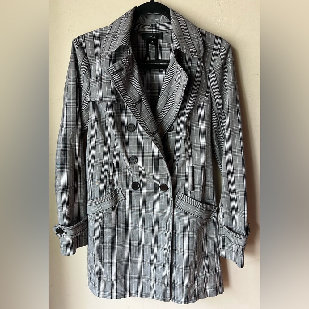 💚‎ BCX Women’s Plaid Trench Coat size Medium